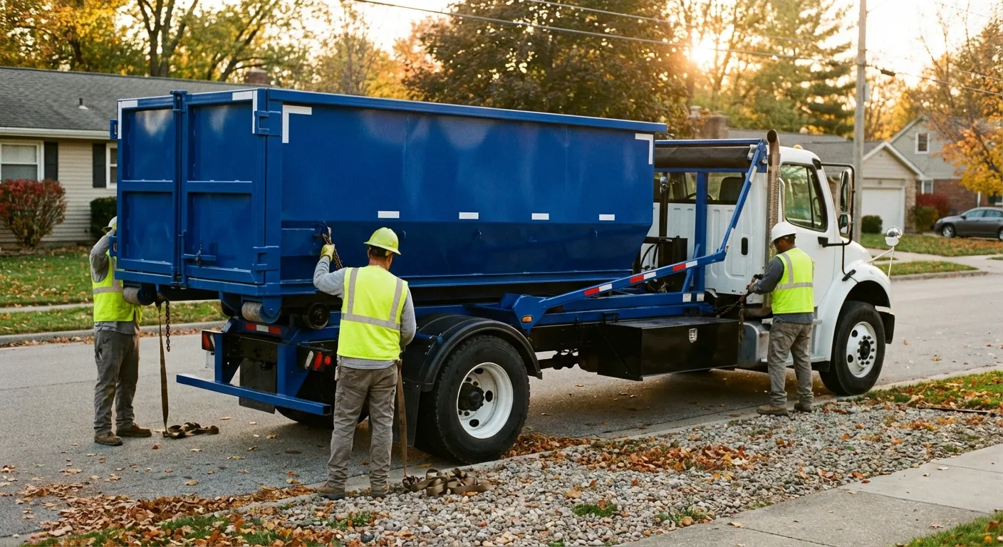 Roll-off dumpster delivery truck in Laredo, TX