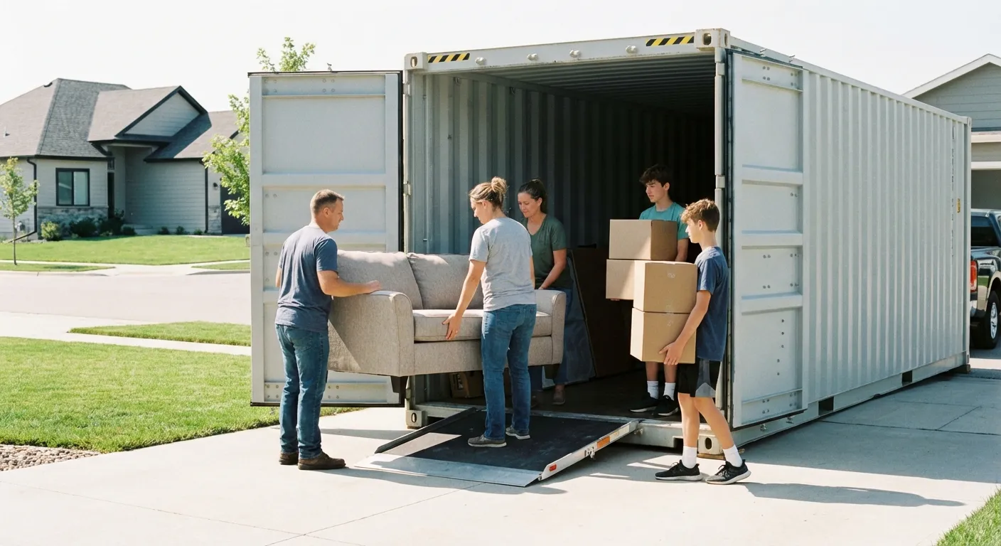 Dumpster with walk-in loading door in Laredo, TX