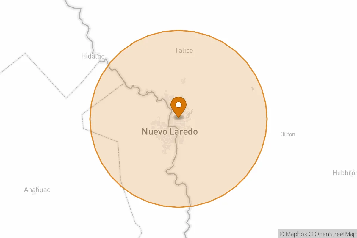 service area service area map in Laredo, TX